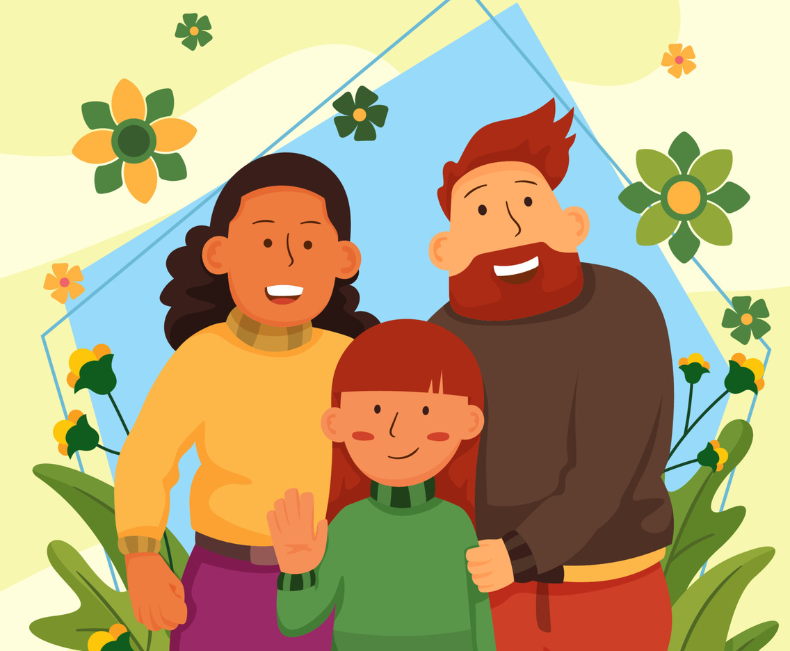 Happy Interracial Family Concept