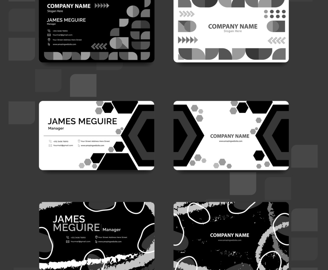 Monochromatic Business Card Template