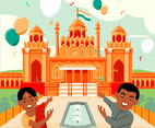 Welcoming Guests on India Independence Day Concept