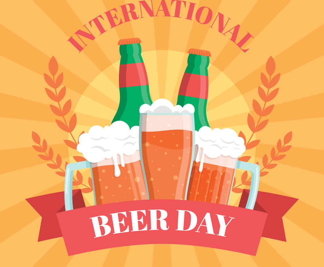 International Beer Day Illustration