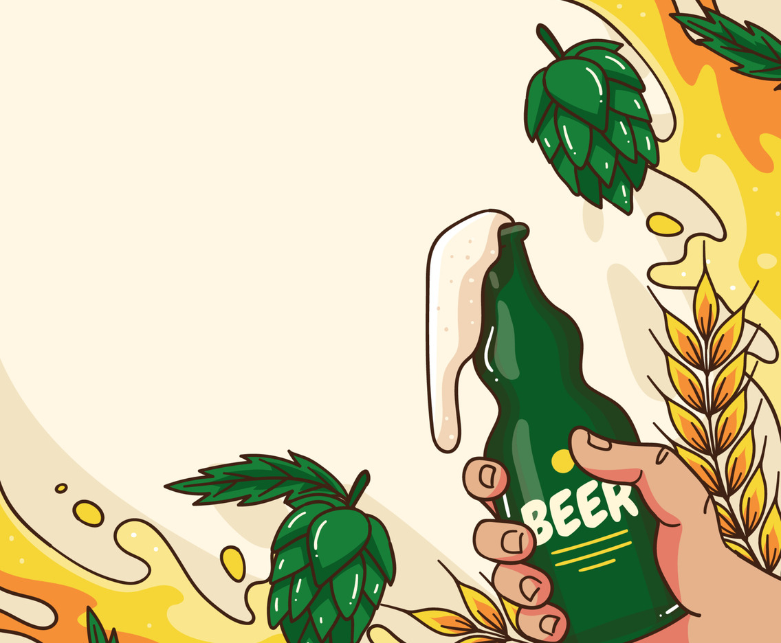 Celebrating Beer Day Background