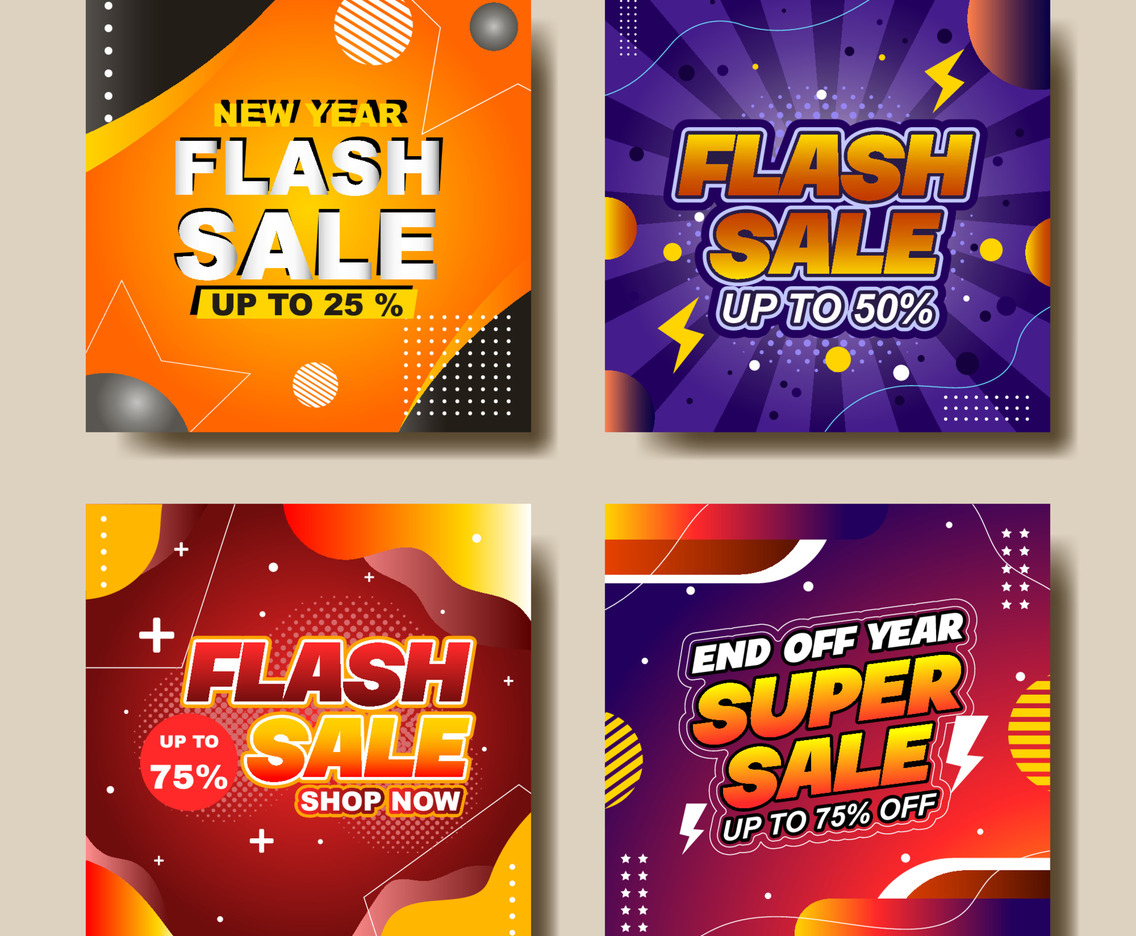 Flash Sale Social Media Post Collection