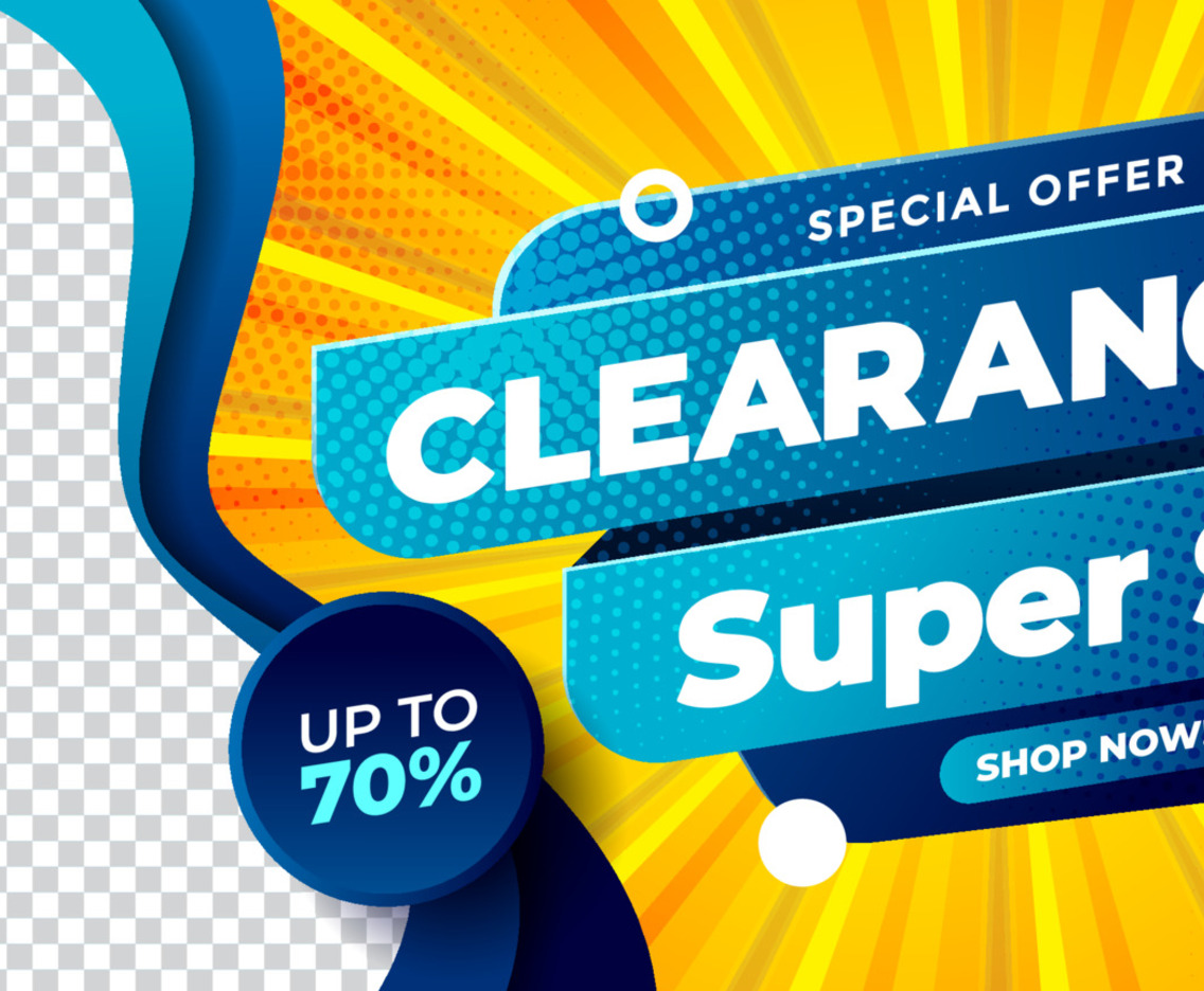 Clearance Super Sale Poster Background