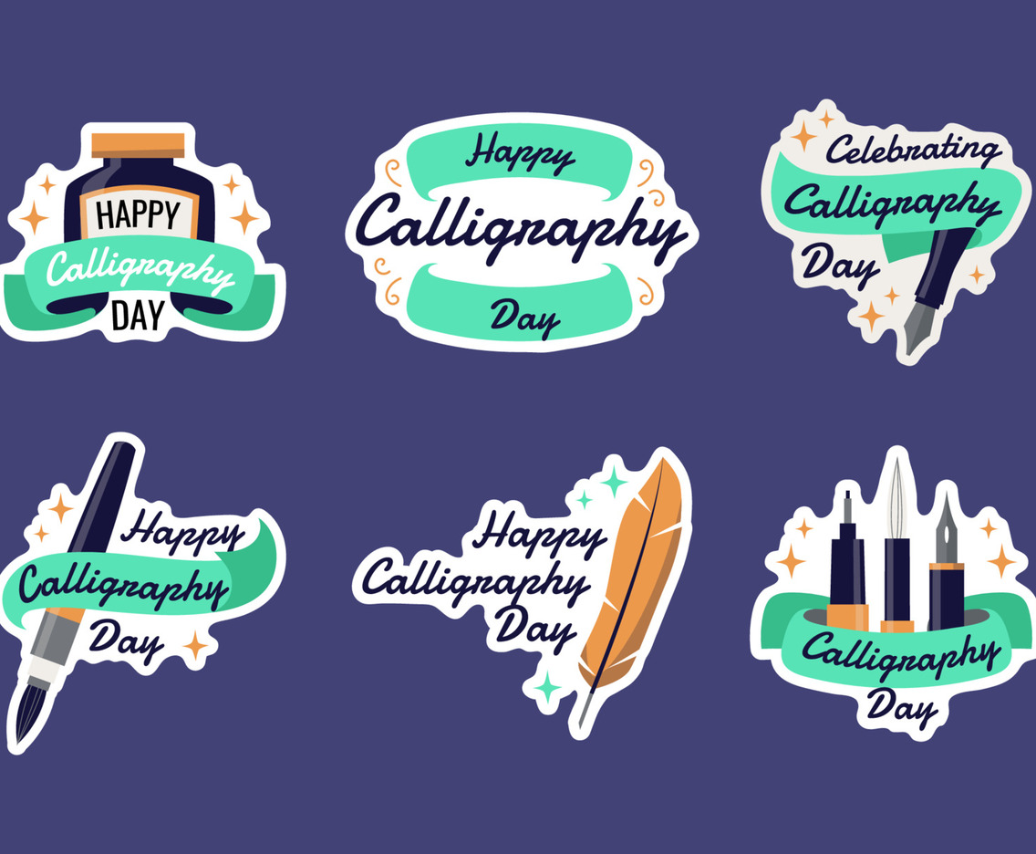 Calligraphy Day Sticker Set