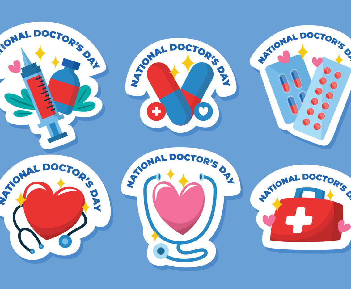 National Doctor Day Sticker Set