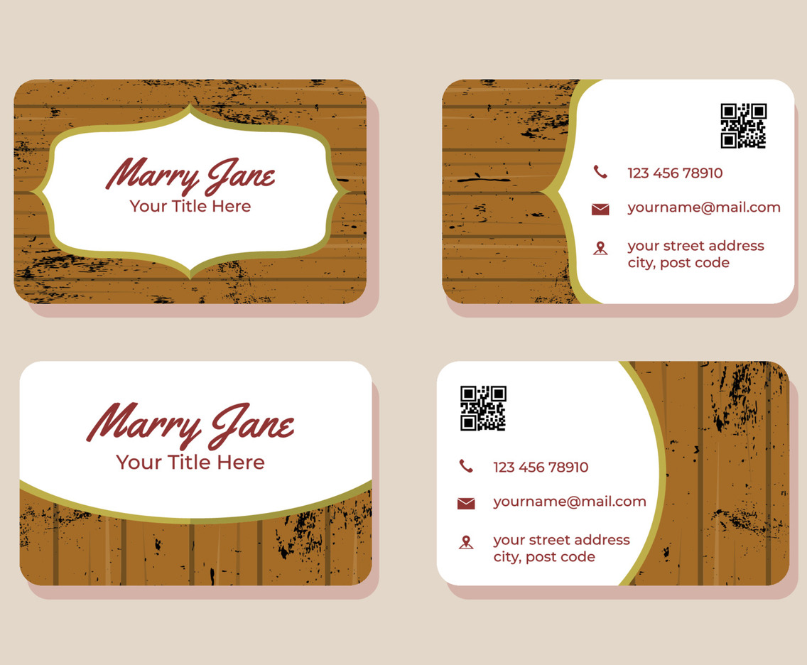 Bussines Card Rustic Theme