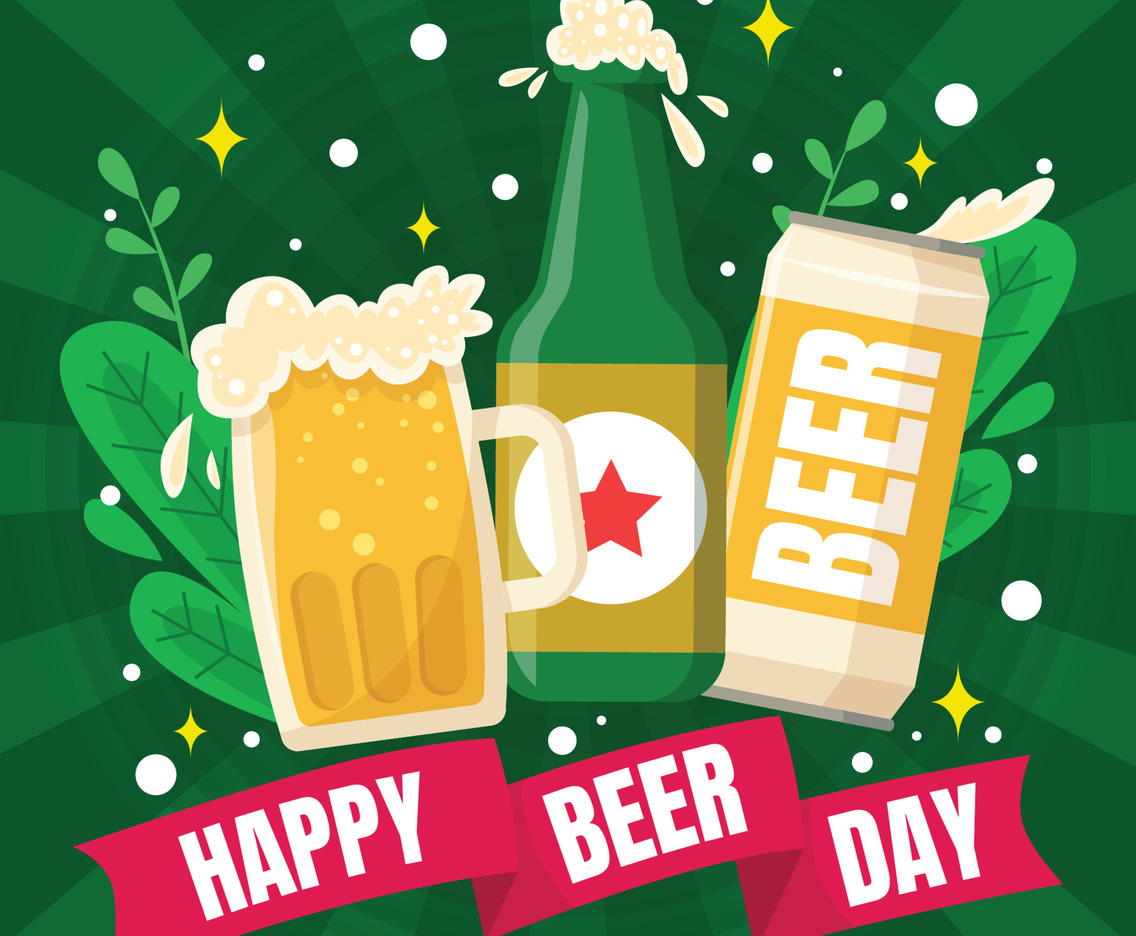 World Beer Day Cartoon Design