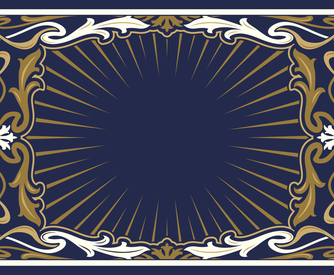 Art Nouveau Floral Frame Background