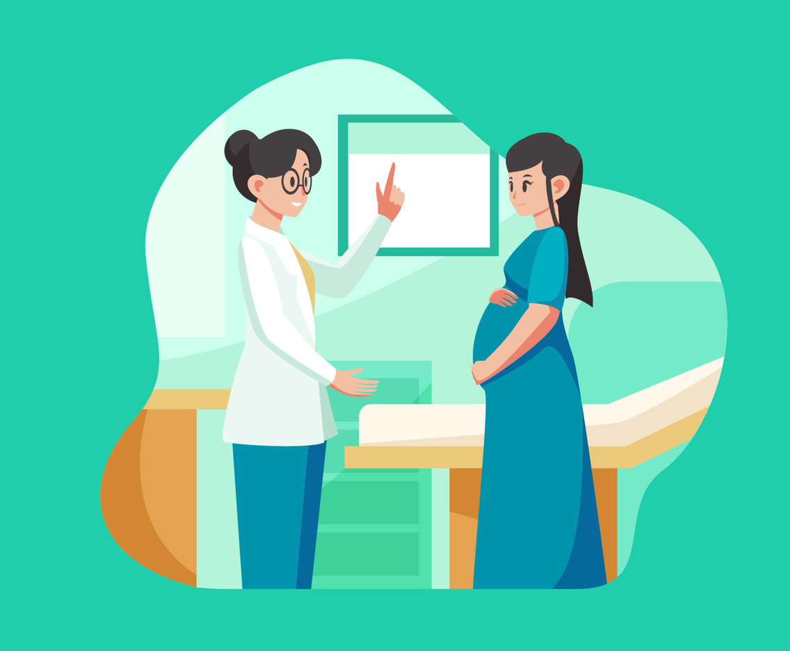 The Obstetricians Consulting with Pregnant Women