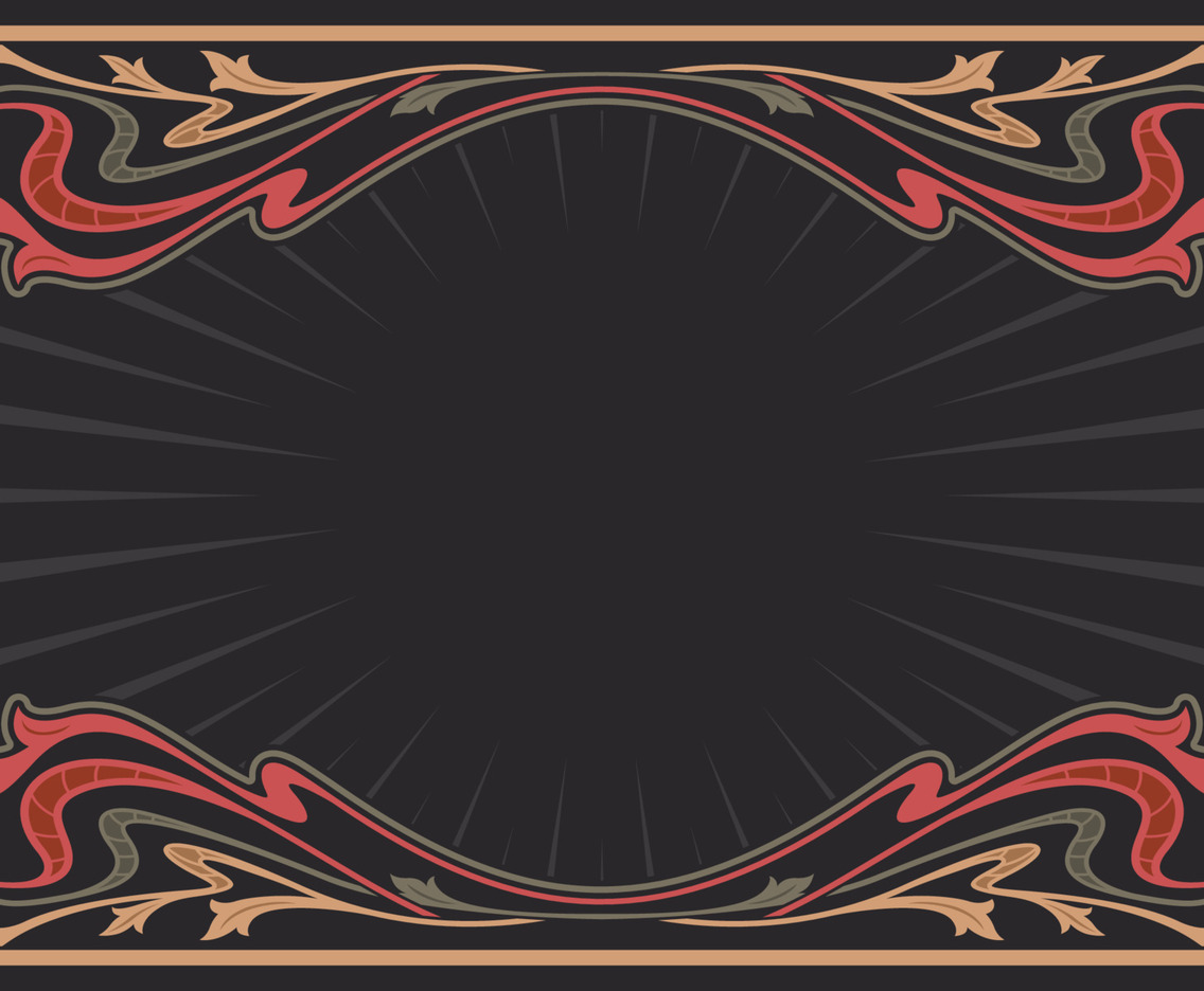 Art Nouveau Concept Art Floral Frame Background