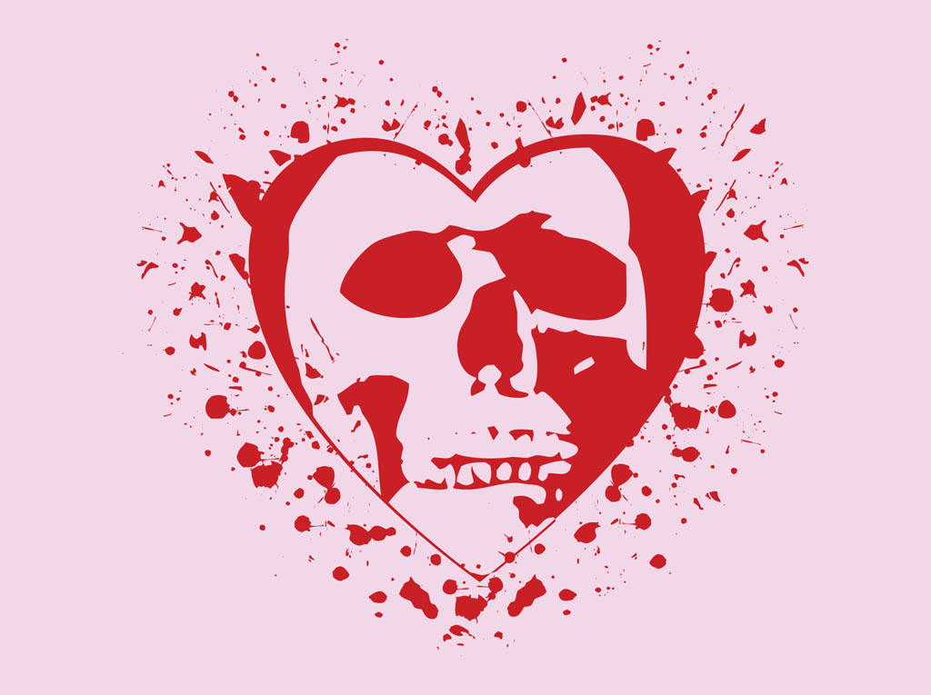Skull Heart Vector Art & Graphics | freevector.com