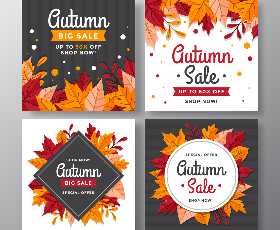 Fallen Leaves Social Media Promotion Template