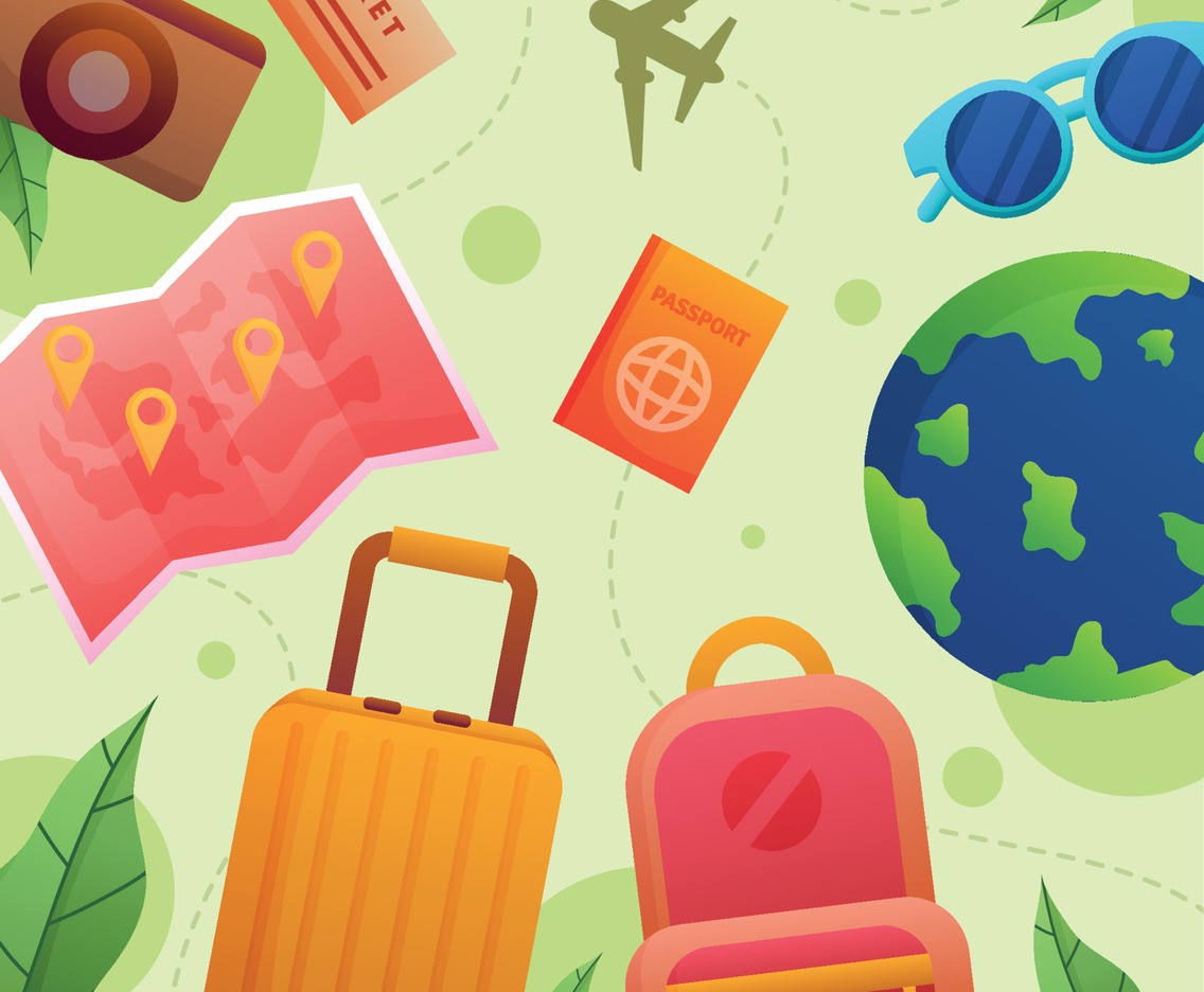 Colorful World Tourism Day Background
