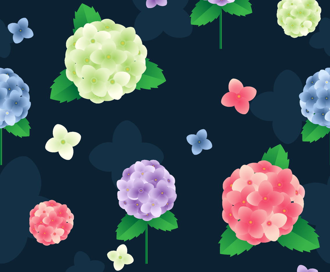 Hydrangea Seamless Background