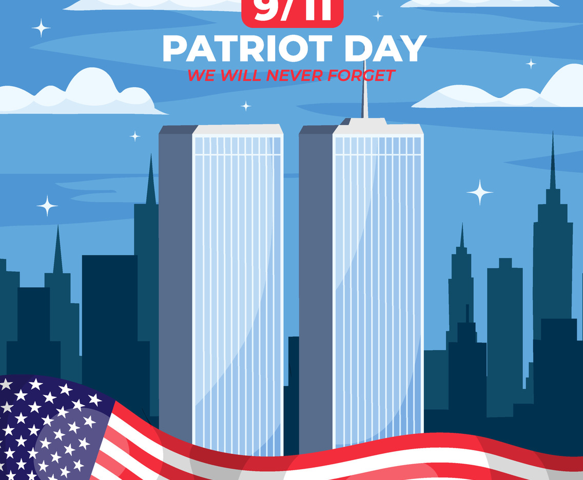 American 9 11 Flag Concept