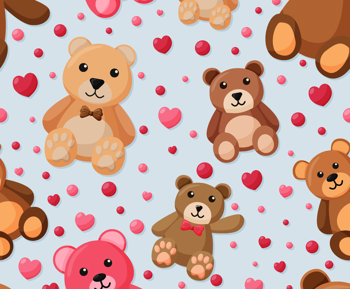 Teddy Bear Seamless Background