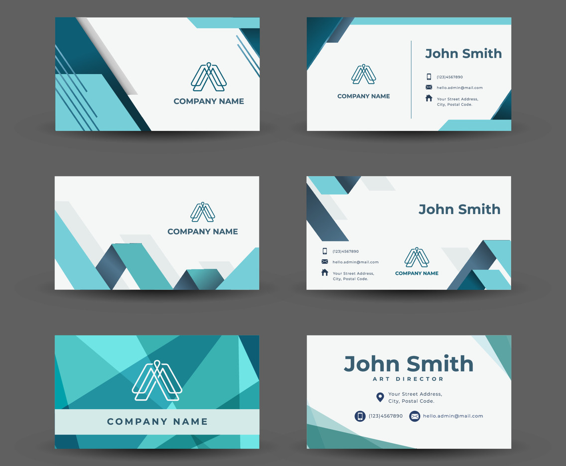 Blue Monochrome Business Card Template