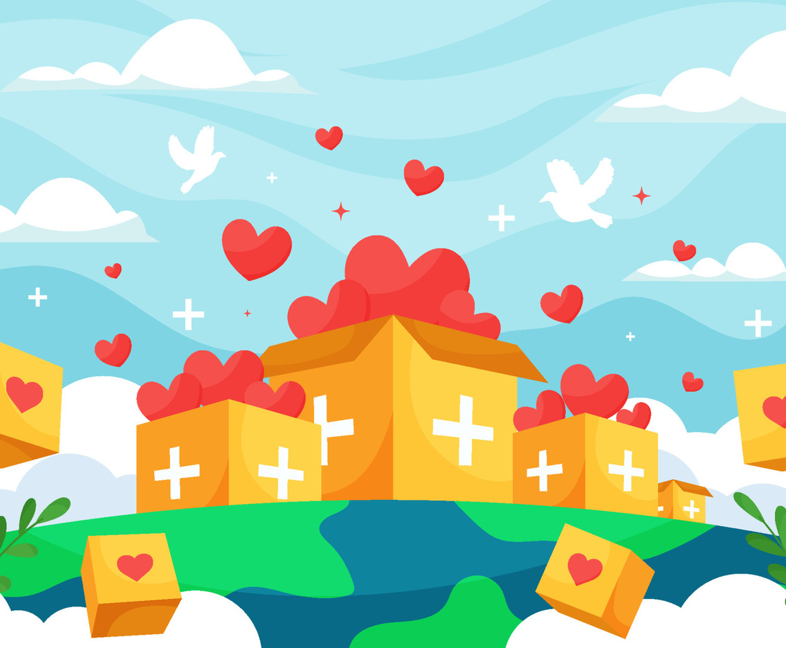 World Humanitarian Day Earth Background