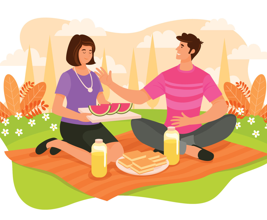 Fall Outdoor Picnic with Couple