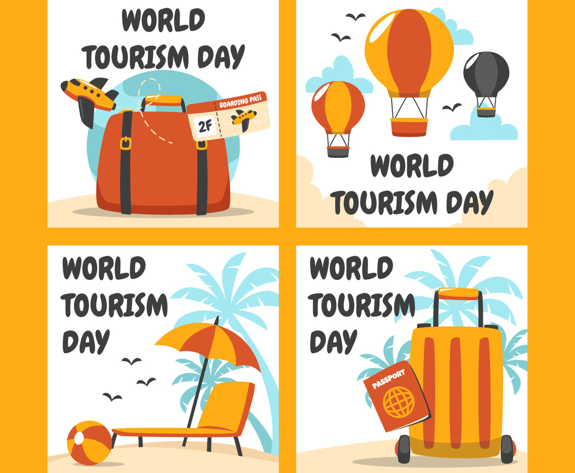 Happy Tourism Day Card Set