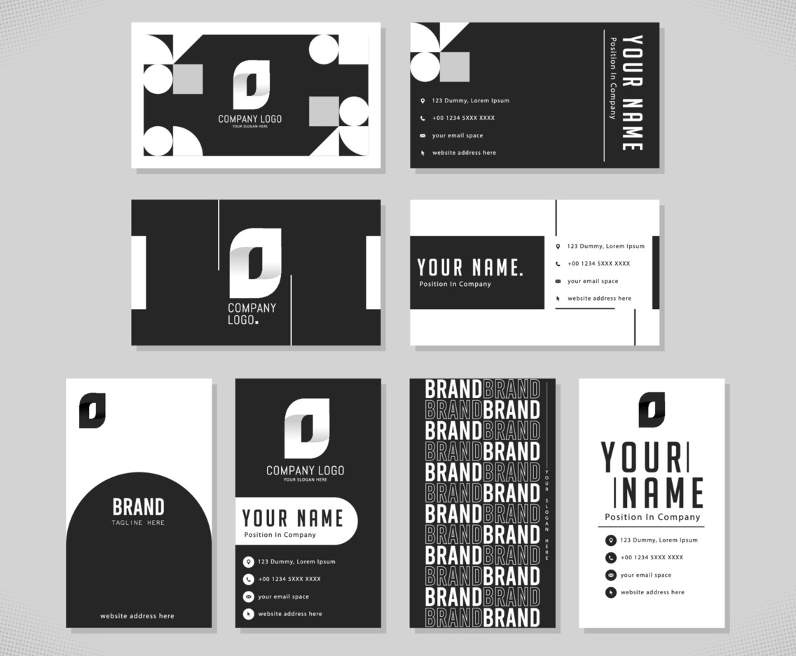 Monochrome Business Card Templates
