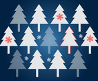 Christmas Trees Vector Background