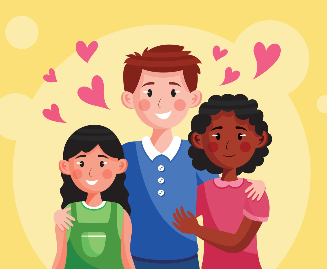 Happy Interracial Family Concept