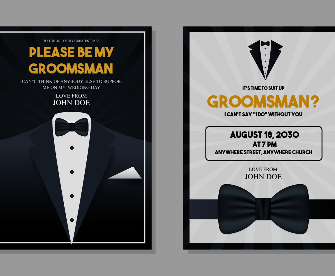 Be My Groomsman Card Design