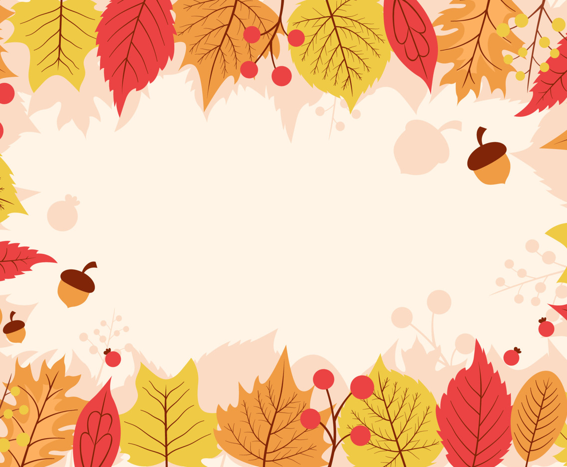 Autumn Leaf background with Fallen Leave Frame