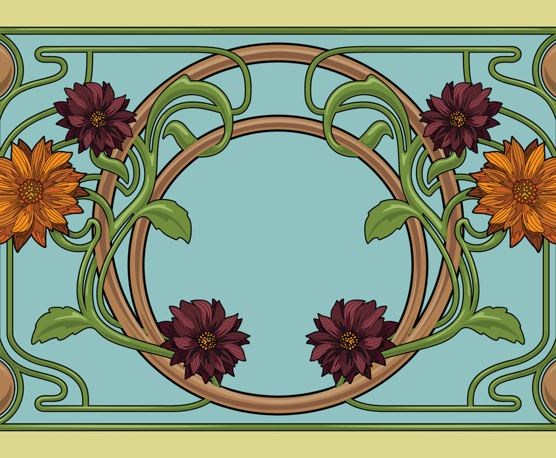 Art Nouveau Floral Background