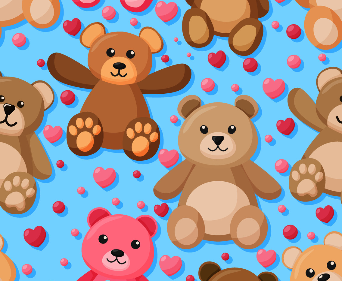 Teddy Bear Seamless Background