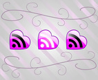 Love RSS Feed Vector Icons