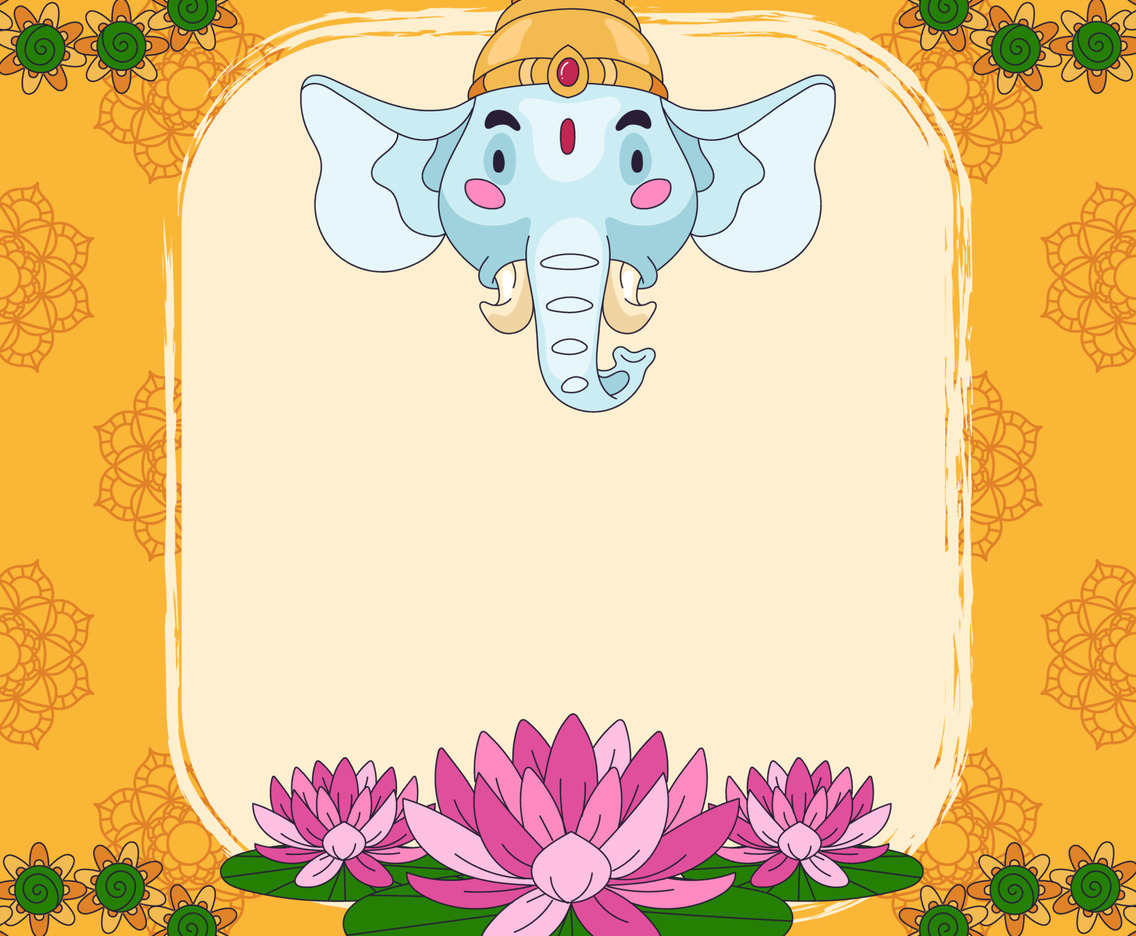 Hand Drawn of Ganesh Chaturthi Background