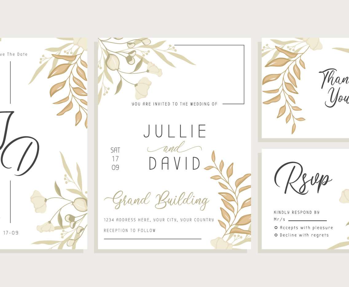 Floral Wedding Design Set