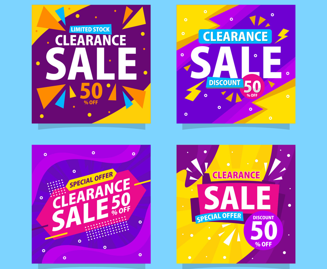 Clearance Sale Marketing Social Media Post Collection
