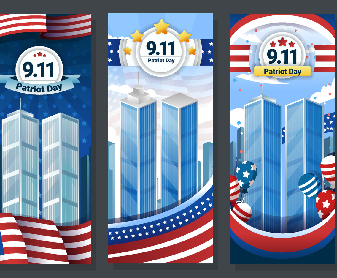 Patriot Day Twin Tower World Trade Celebration Banner