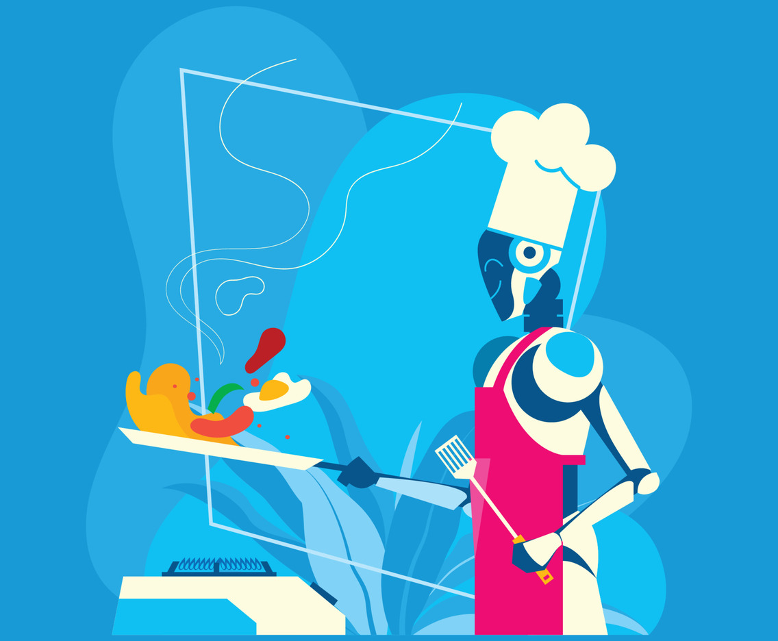 AI Cooker Robot Concept