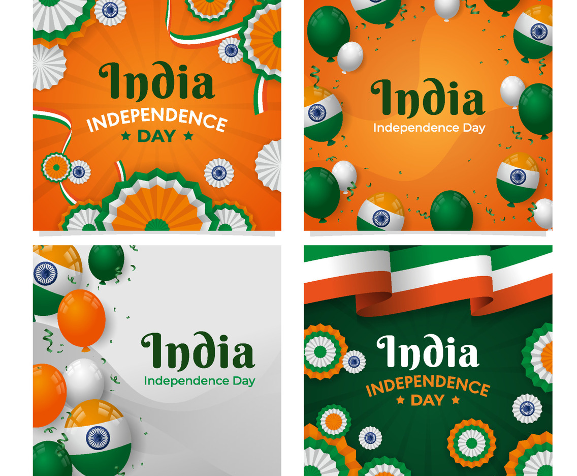 Collection of India Independence Day Social Media