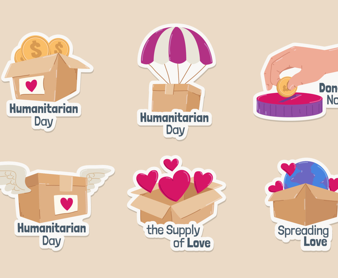 World Humanitarian Day Stickers
