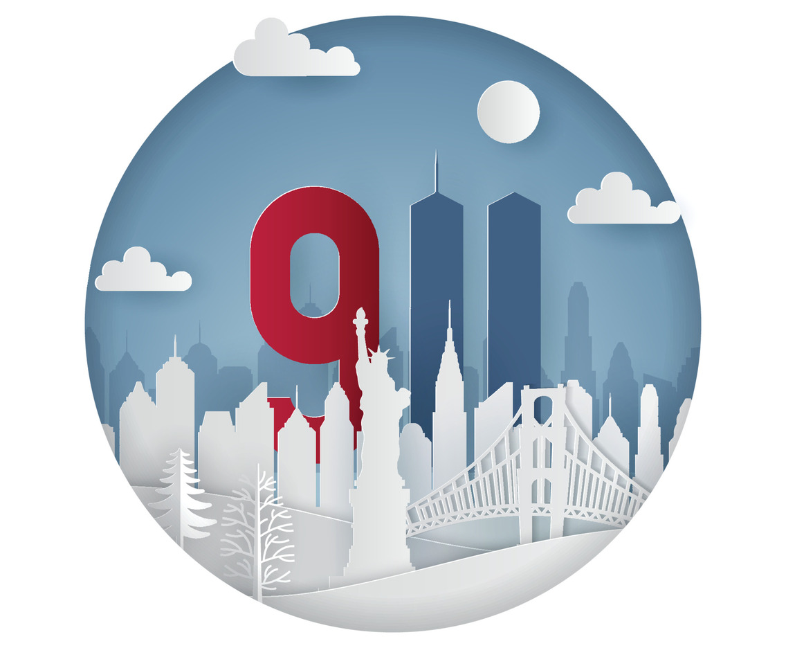 Paper Cut Illustration Concept to Commemorate the September 11 Attack