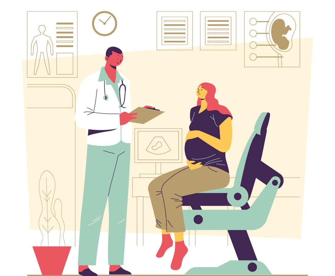 Consultation with Obstetrician Concept