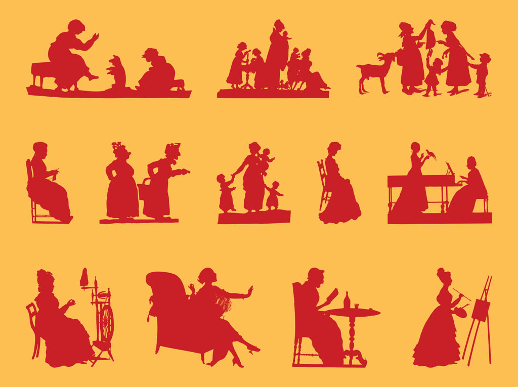 Antique Women Silhouettes