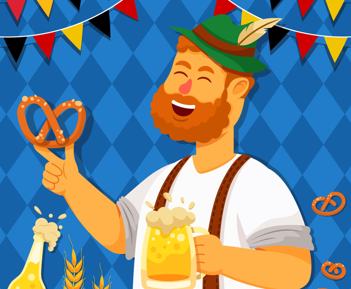 Beardman Celebrating Oktoberfest Party