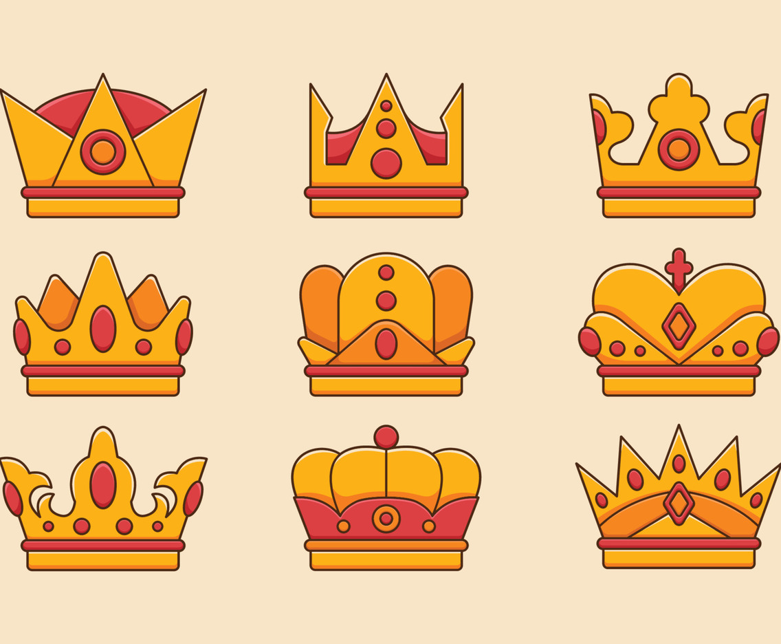 Set of Crown Icon