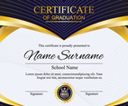 Graduation Certificate Template With Gradient Shape