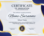 Graduation Certificate Template With Gradient Shape