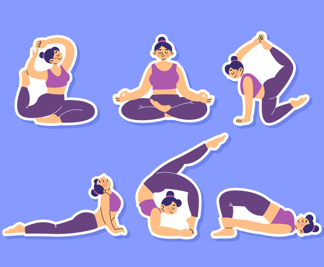 Set of Yoga Stickers