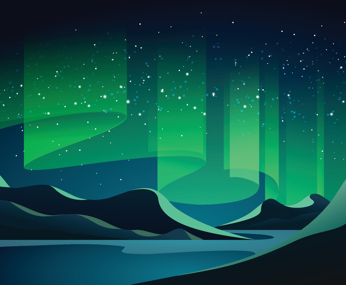 Aurora At The Starry Nights