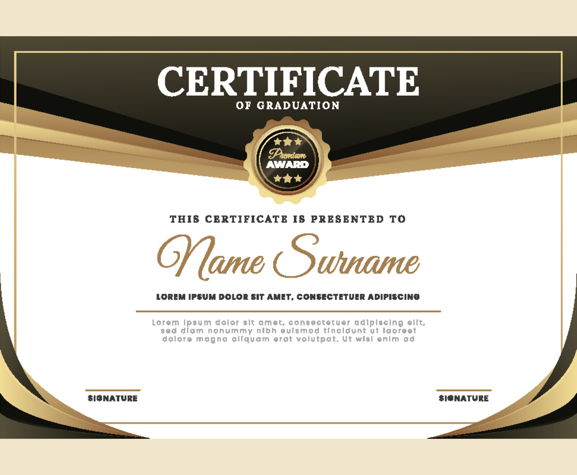 Certificate of Graduation Background Template