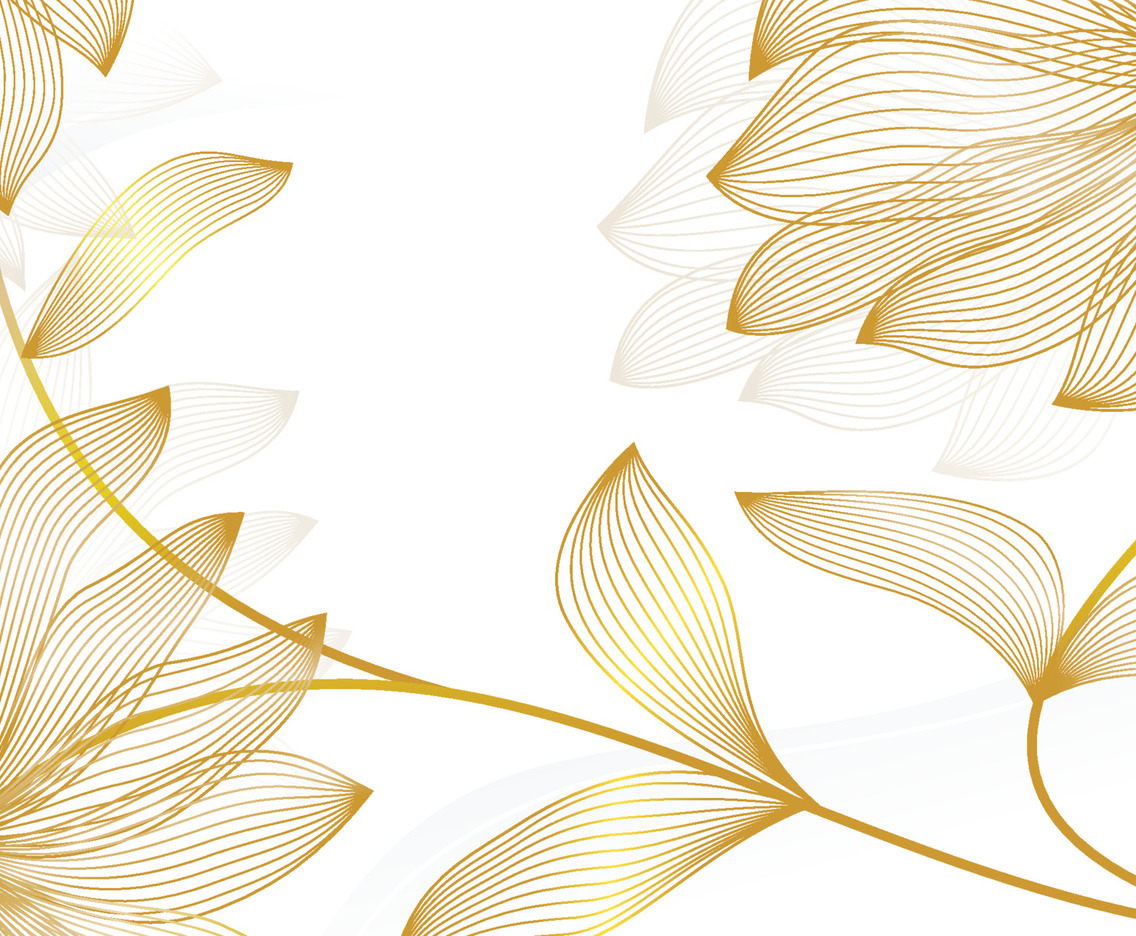 White And Gold Luxury Line Flower